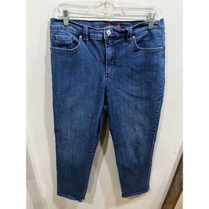 Gloria Vanderbilt Jeans Womens Size 12 Blue Amanda Missy Straight High Rise